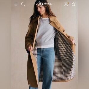 Sézane Clyde Trench Coat - Camel